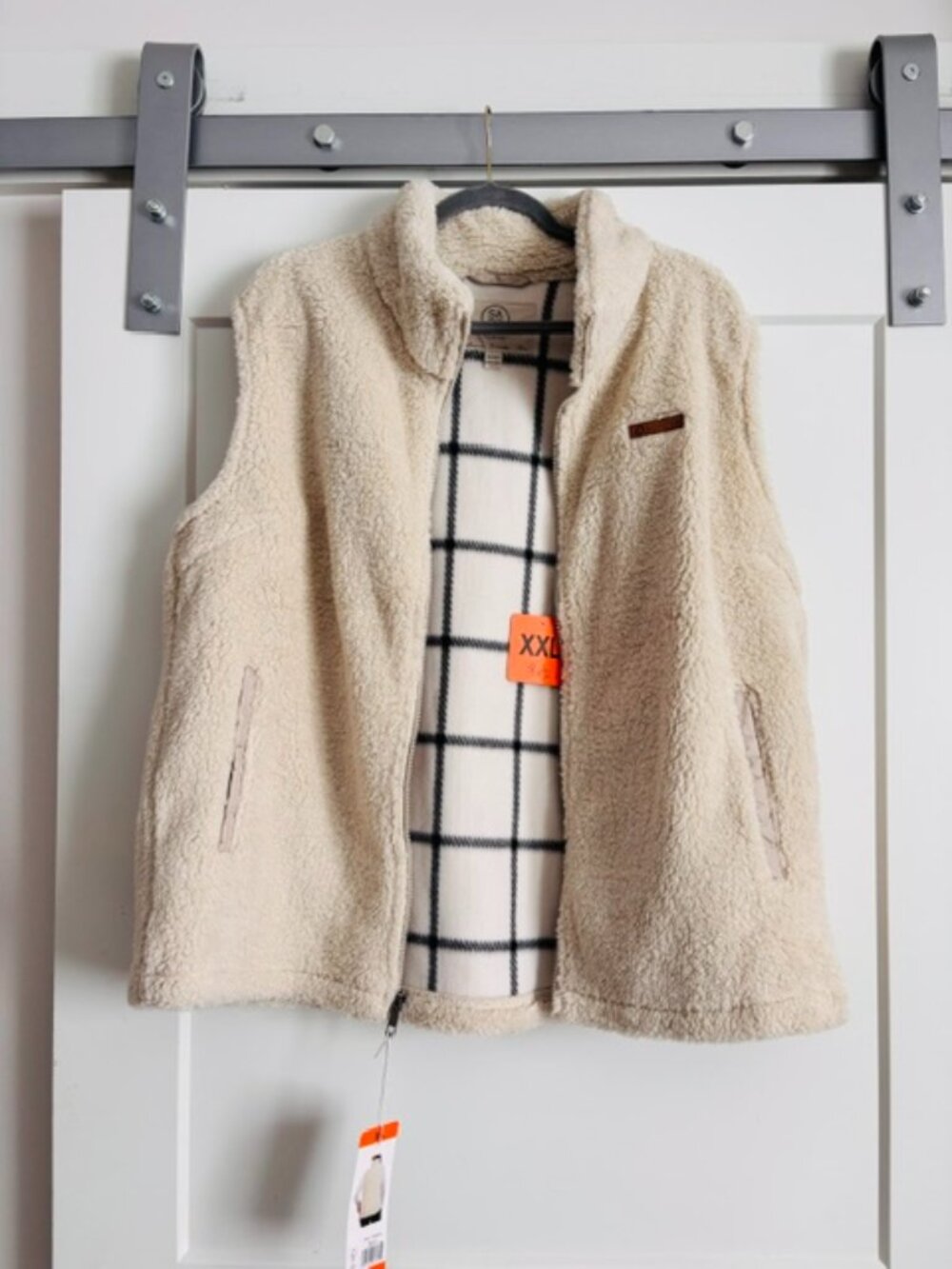 Sage Collective Cream-colored Sherpa Fleece Vest NWT XXL